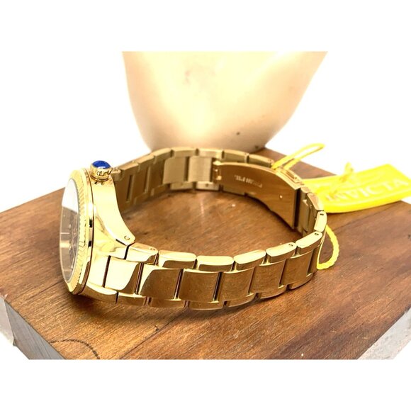 Invicta Women's Watch 28281 Angel Blue Dial Gold Stainless Steel Quartz 35mm - Picture 8 of 13